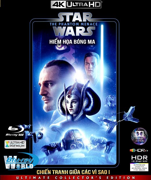 4KUHD-562. Star Wars I - The Phantom Menace - Chiến Tranh Giữa Các Vì Sao 1: Hiểm Họa Bóng Ma 4K-66G (TRUE- HD 7.1 DOLBY ATMOS - HDR 10+)